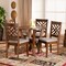 Baxton Studio Elise Grey Upholstered and Walnut Wood 5-Piece Dining Set 169-9881-10899 - alternate 4